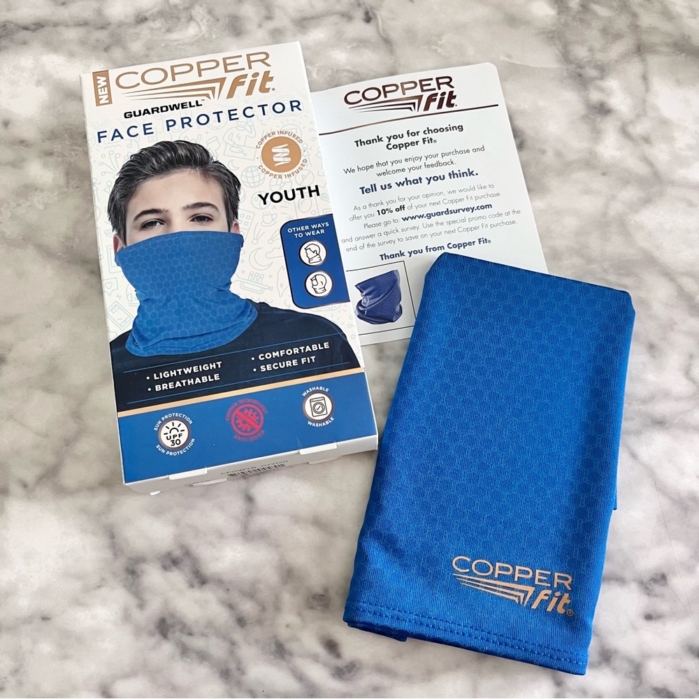Winter New Youth Face Protector and Neck Gaiter Copper Fit Blue